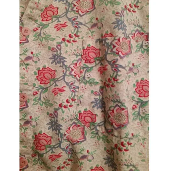 Vintage country cottage boho pastel button shirt M - Picture 4 of 6